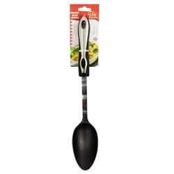 2316183 Plastic Handle Solid Spoon, Black - Case Of 24