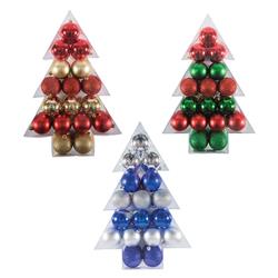 2319879 Round Christmas Ornaments, Assorted Color - 34 Count - Case Of 6