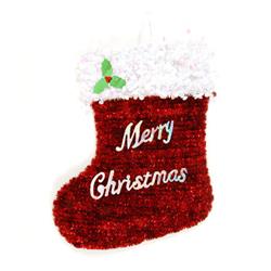 2319922 Jumbo Tinsel Christmas Stocking, Red & White - Case Of 12