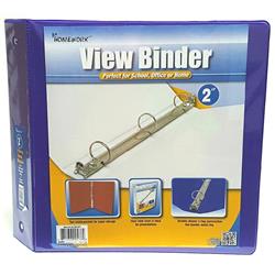 1989621 2 In. Clear View Pocket Binder, Purple - Case Of 12
