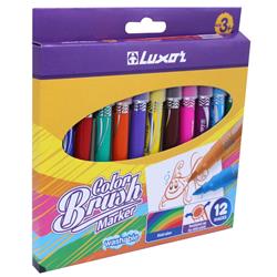2323600 12 Color Washable Brush Marker For Painting - Case Of 72
