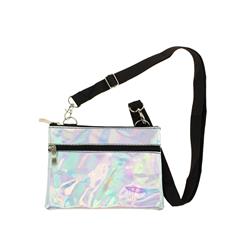 2319630 7 In. Iridescent Crossbody Bag, Silver - Case Of 24 - 24 Per Pack
