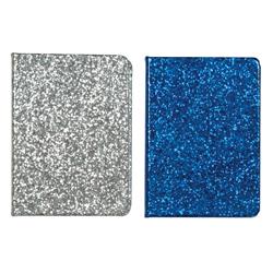 4.25 X 5.75 In. Personal Glitter Journal, Blue & Silver - 12 Count - Case Of 12 - 12 Per Pack