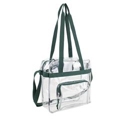 Clear Nfl Approved Stadium Tote, Green - Case Of 12 - 12 Per Pack