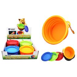 2291829 5 In. Dia. Pop Up Silicone Pet Bowl, Assorted Color - Case Of 25 - 25 Per Pack