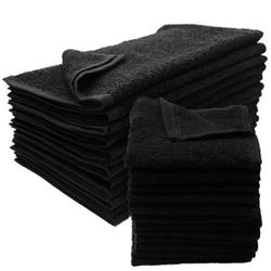 16 X 27 In. Cotton Salon Towels, Black - Case Of 120 - 120 Per Pack