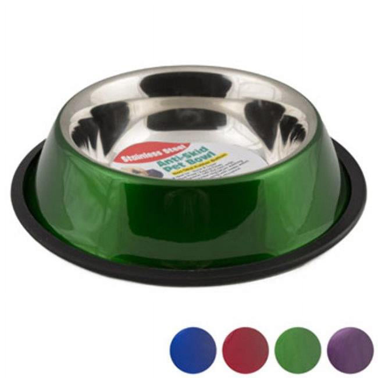 2324880 32 Oz Color Stainless Steel Pet Bowl, Assorted Color - Case Of 24 - 24 Per Pack