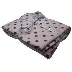 60 X 50 In. Fleece Spotted Pattern Throw Blanket, Pink & Grey - Case Of 30 - 30 Per Pack