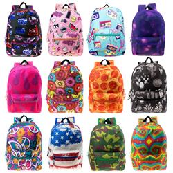 17 In. Kids Classic Padded Backpacks In 8 To 12 Style, Assorted Color - 24 Per Pack - Case Of 24