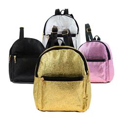 10 In. Cute Mini Glitter Backpack, Assorted Color - 24 Per Pack - Case Of 24