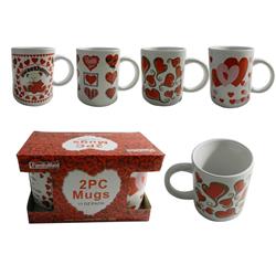 UPC 827680101229 product image for FamilyMaid 2325093 2 Piece Valentines Day Mugs 1 - 48 Per Pack - Case of 48 | upcitemdb.com