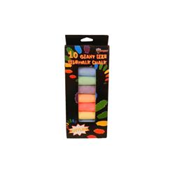 Giant Size Sidewalk Chalk, Assorted Color - 48 Per Pack - Case Of 48 - 10 Pieces