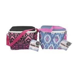 2322718 8.25 X 6.5 X 6.5 In. Lunch Bag - Black & Pink, Blue & Pink - Case Of 24