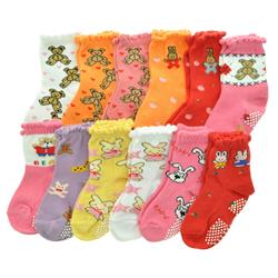 2315127 Baby Girls Cotton Blend Socks - Assorted Color, Size 12-24 Months - Case Of 120