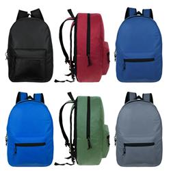 2324766 17 In. Kids Basic Black Backpack - Assorted Color - Case Of 24