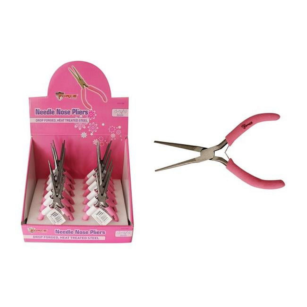 2279387 5.75 In. Needle Nose Pliers, Pink - Case Of 12