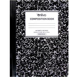 2303712 9.75 X 7.5 In. Premium Black Composition Notebook - Wide Ruled - Case Of 48