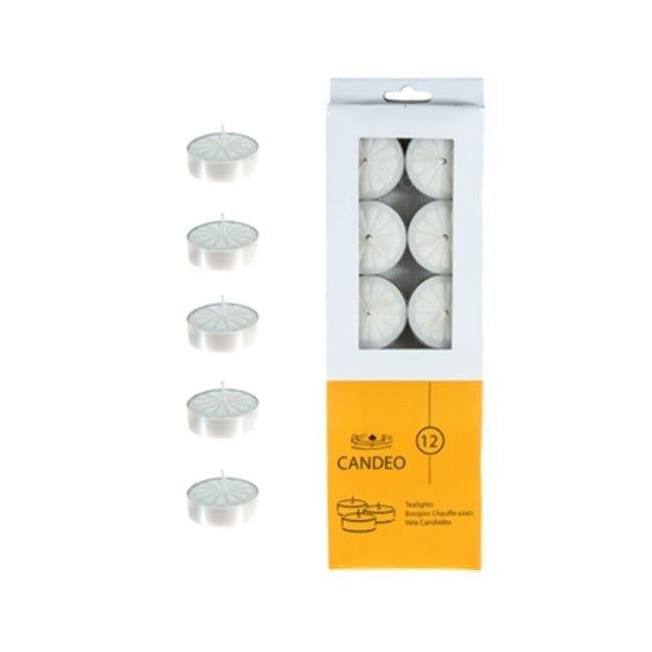12 Piece 1 X 0.3 In. Unscented Tea Light Candles, White - Case Of 72