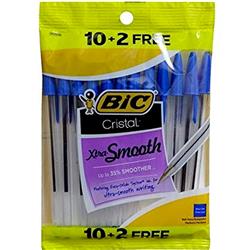 2325084 Extra-smooth Cristal Pen, Blue - Pack Of 12 & Case Of 144