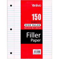 2321154 Wide Ruled Premium Filler Paper - 150 Count & Case Of 36