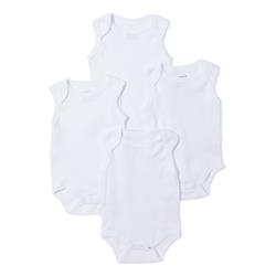 0-24 M Baby Tank Sleeve, White - Pack Of 4 & Case Of 24