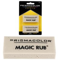 2290125 Prismacolor Magic Rub Erasers, White - Pack Of 2 & Case Of 36