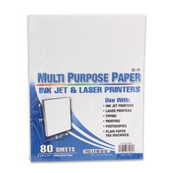2290075 8.5 X 11 In. Multi-purpose Paper - Pack Of 80 - Case Of 50
