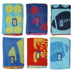 2323696 30 X 60 In. Football Printed Beach Towel, 6 Assorted Color - Case Of 36