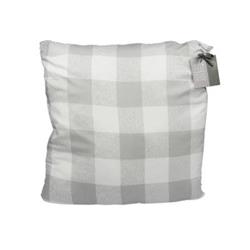 24 X 24 In. Plaid Pillow, Grey & White - Case Of 12