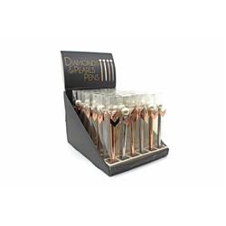 2325413 Ddi Diamonds & Pearls Pens With Display, Silver & Rose Gold - Case Of 48