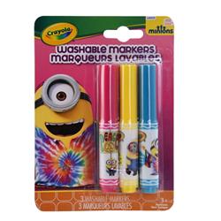 Crayola 2325681 Ddi Minions 3 Washable Markers - Rock & Roll, Pink, Blue & Yellow - Case Of 264