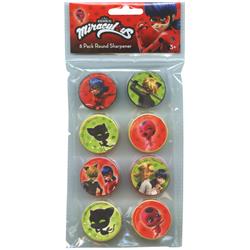 2325855 Miraculous Ladybug Round Sharpeners - Pack Of 8 - Case Of 240