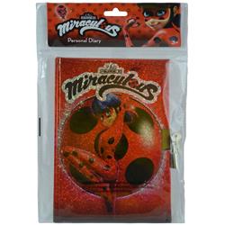 2325858 Miraculous Ladybug 50 Sheets Foil Stamp Diary, Red - Case Of 216