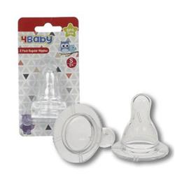 2326787 Neck Silicone Nipple, Clear - Pack Of 2 - Case Of 48