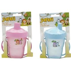 2326804 7 Oz Non Spill Baby Cup With Valve & Handle, 2 Assorted Color - Case Of 144