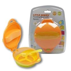 2326821 Toddler Non Spill Bowl With Spoon, Orange & Yellow - Case Of 72