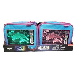 2326901 Ddi Dolphin Led Lunch Box, Blue With Pink - Case Of 6