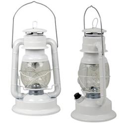 2327817 12 In. White Lantern With Multi Color 18 Led Lights - Case Of 12