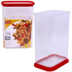 2327916 11-cup Rectangular Storage Container, Clear & Red - Case Of 6