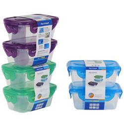 2327983 250 Ml Pac-it Fresh Food Container, Assorted Color - 2 Piece - Case Of 72