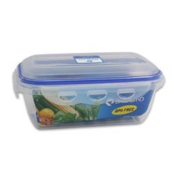 2327998 27 Oz Pac-it Fresh Rectangular Food Container, Clear & Blue - Case Of 48