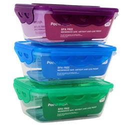 2328008 18 Oz Pac-it Fresh Rectangular Food Container, Assorted Color - Case Of 48