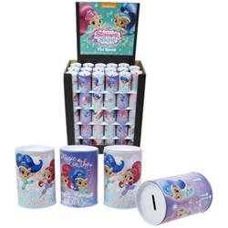 2328109 6 In. Shimmer & Shine Penny Bank Display, Assorted Color - Case Of 90