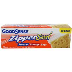 Good Sense 2328132 Pint Size Zipper Seal Food Storage Bags, Clear - 20 Count - Case Of 12