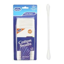 2328331 Plastic Cotton Swabs, White - 500 Count - Case Of 48