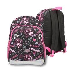 2328489 Girl Power Backpack, Black & Pink - Case Of 24