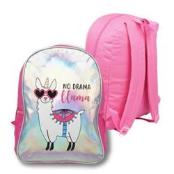 2328492 No Drama Llama Holographic Foil Backpack, Pink & Holographic - Case Of 24