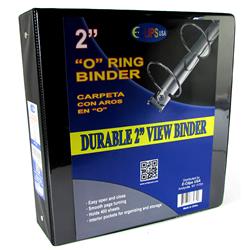 2330333 2 In. 3-ring View Binder With Pockets, Black - Case Of 12