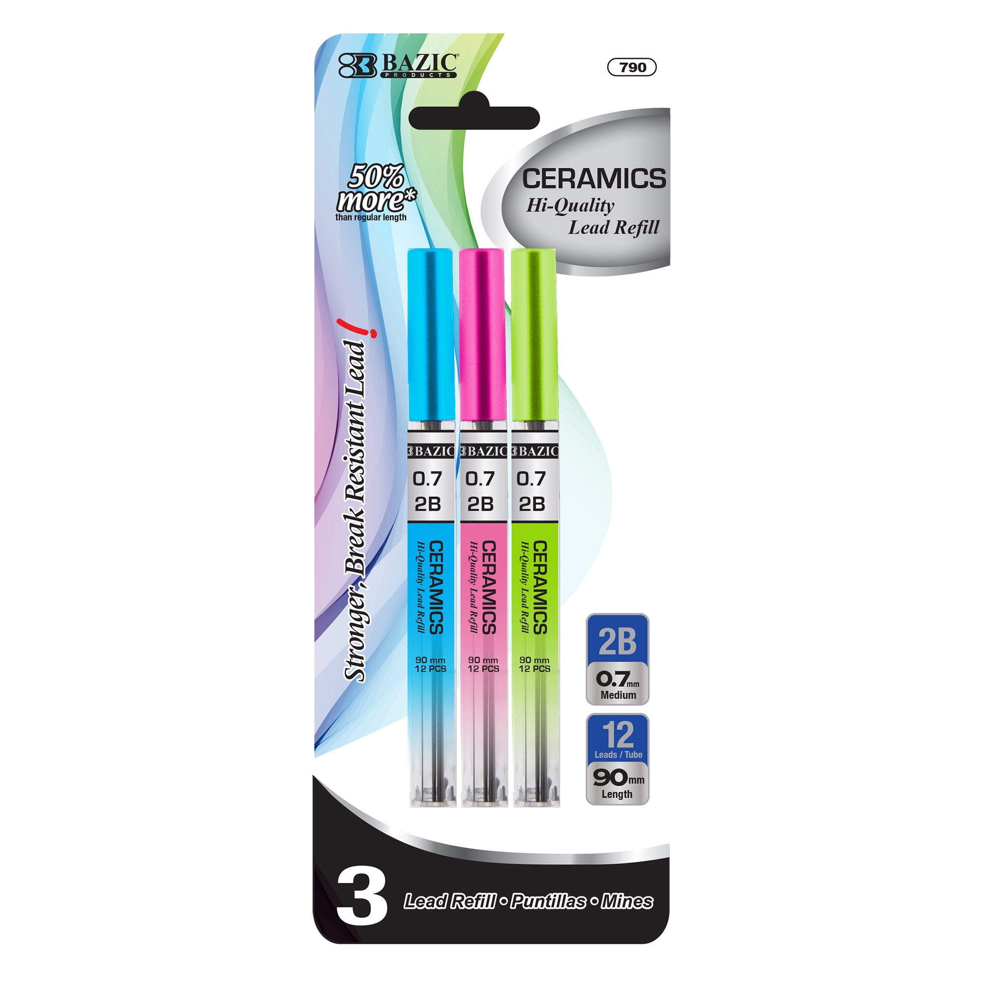Bazic 2330442 0.7 Mm Ceramics High-quality Mechanical Pencil Lead - Case Of 24