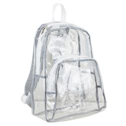 Clear Printed Strap Backpack, White - Case Of 12